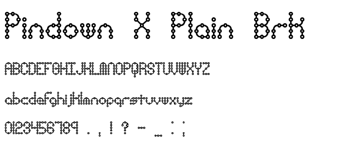 Pindown X Plain BRK font